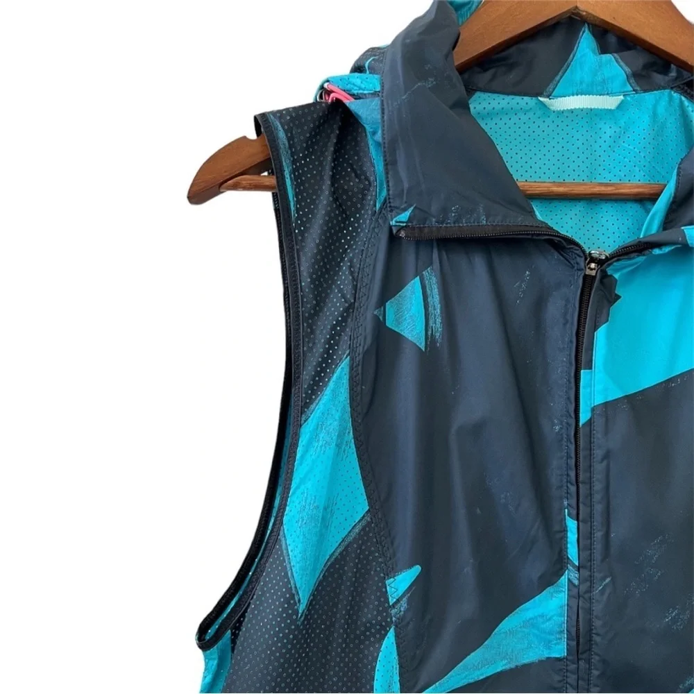 Lululemon Pack-It Vest Back Spin Stroke Peacock Blue Black  Size 10 W4H46S